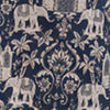 Dark Blue Silk Kurta Pajama with Print